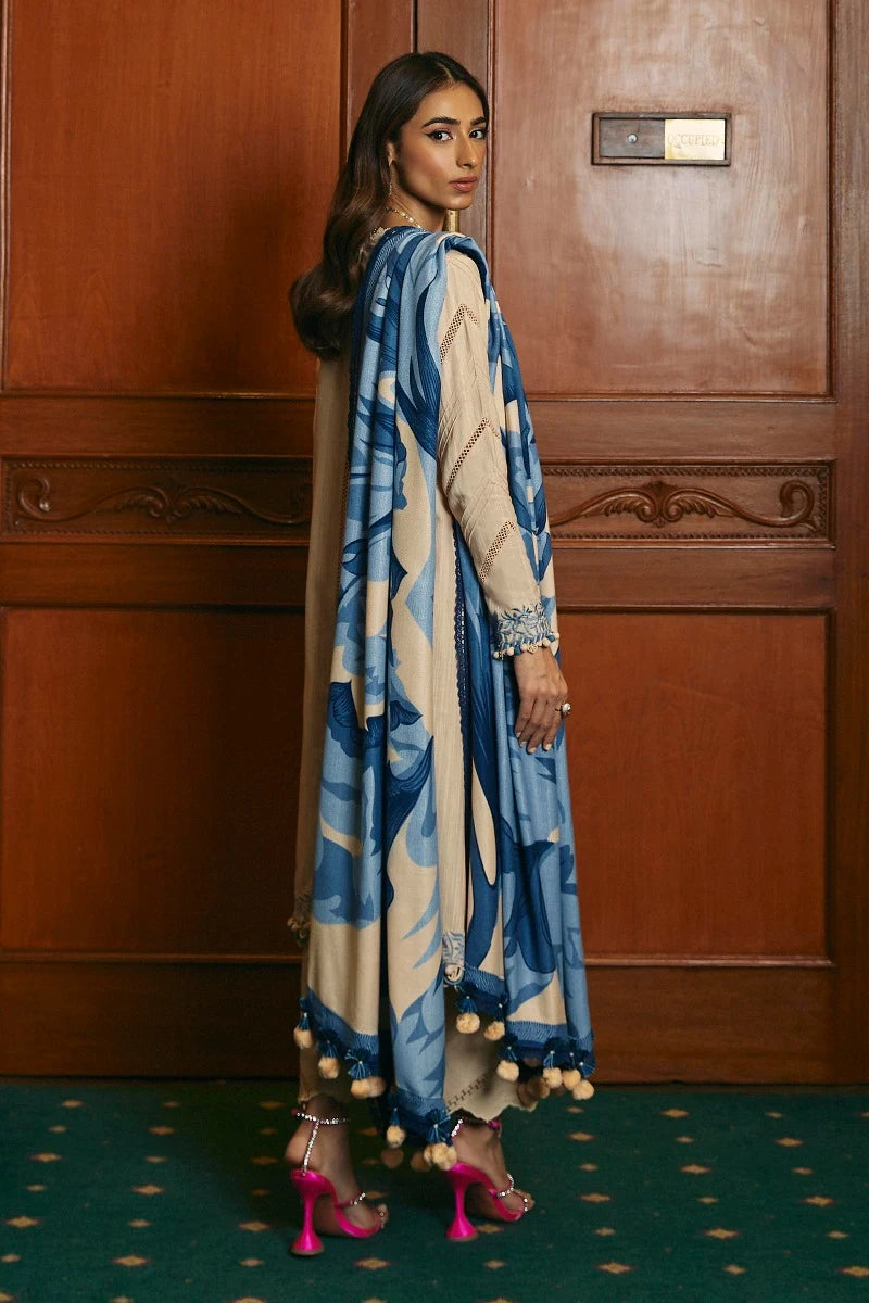 SANA SAFINAZ | UNSTITCHED 3 PIECE MUZLIN WINTER SUIT