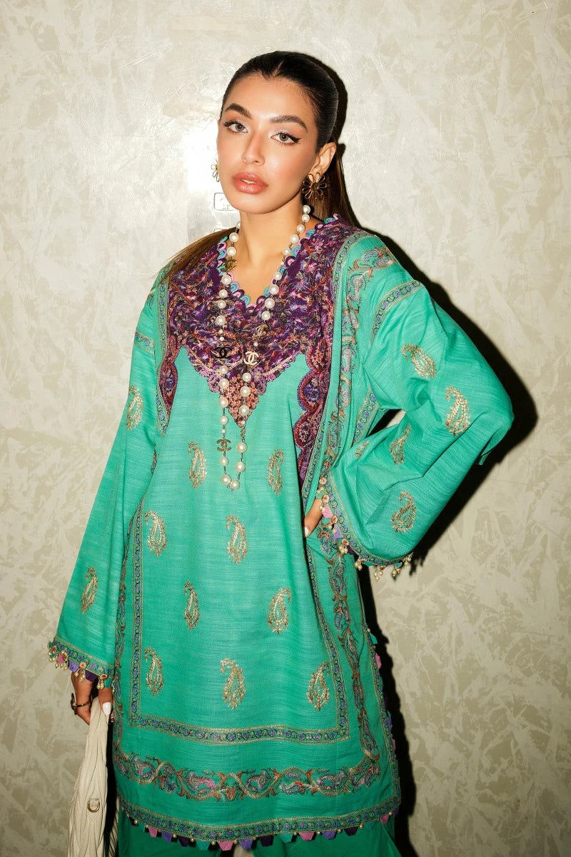 SANA SAFINAZ | UNSTITCHED 3 PIECE MUZLIN WINTER SUIT