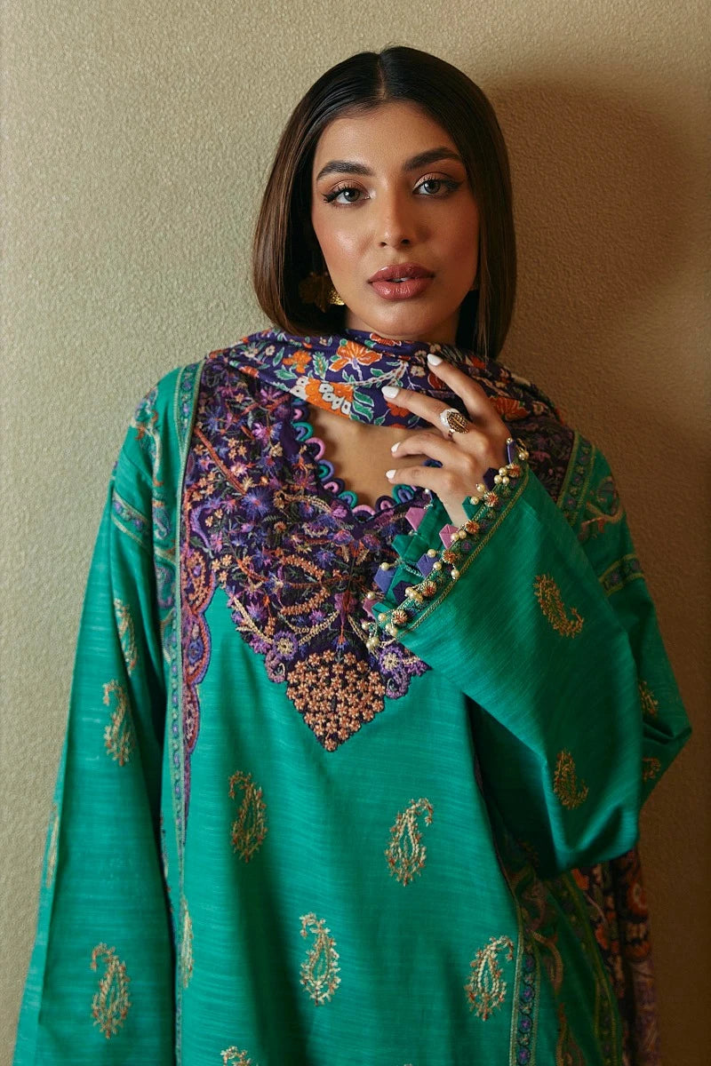 SANA SAFINAZ | UNSTITCHED 3 PIECE MUZLIN WINTER SUIT