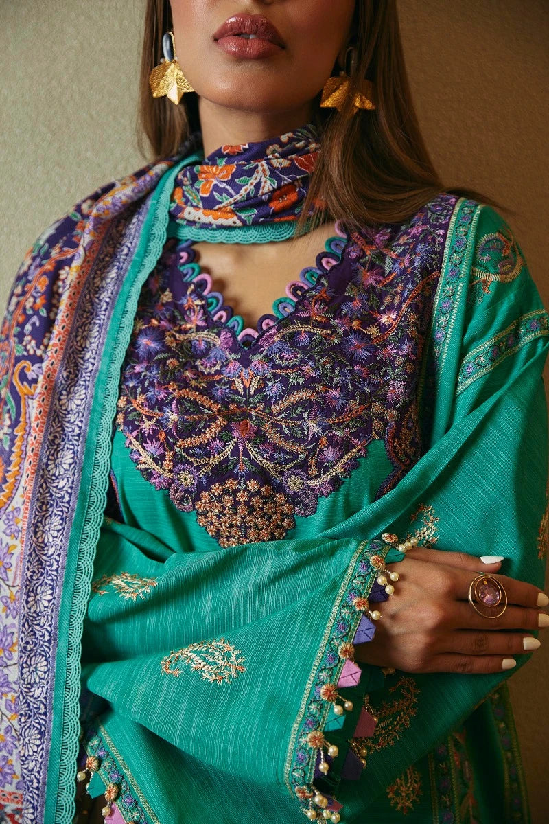 SANA SAFINAZ | UNSTITCHED 3 PIECE MUZLIN WINTER SUIT