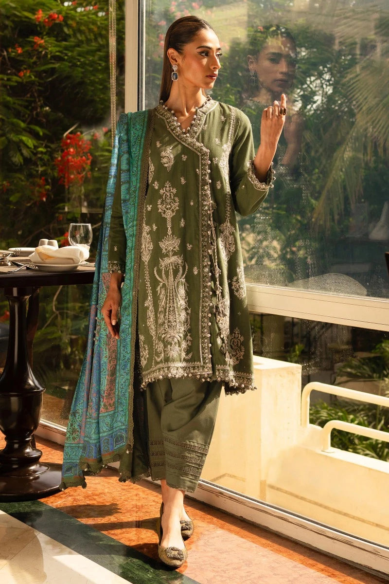 SANA SAFINAZ | UNSTITCHED 3 PIECE MUZLIN WINTER SUIT
