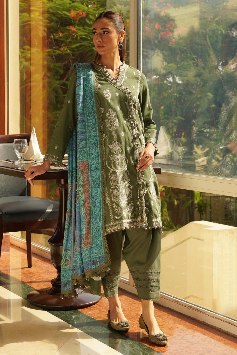 SANA SAFINAZ | UNSTITCHED 3 PIECE MUZLIN WINTER SUIT