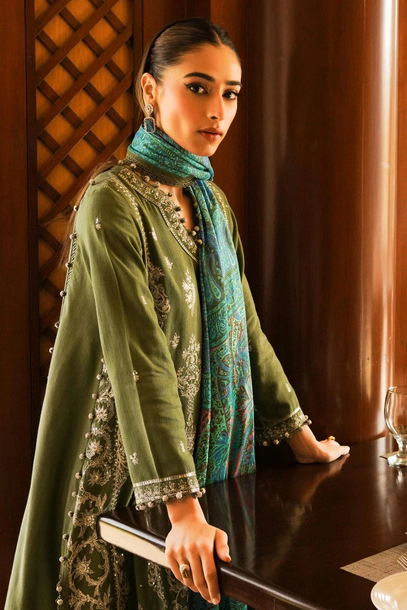 SANA SAFINAZ | UNSTITCHED 3 PIECE MUZLIN WINTER SUIT