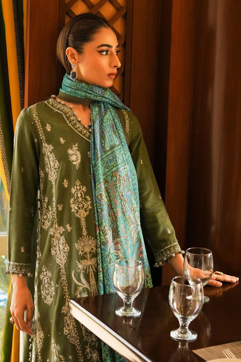 SANA SAFINAZ | UNSTITCHED 3 PIECE MUZLIN WINTER SUIT