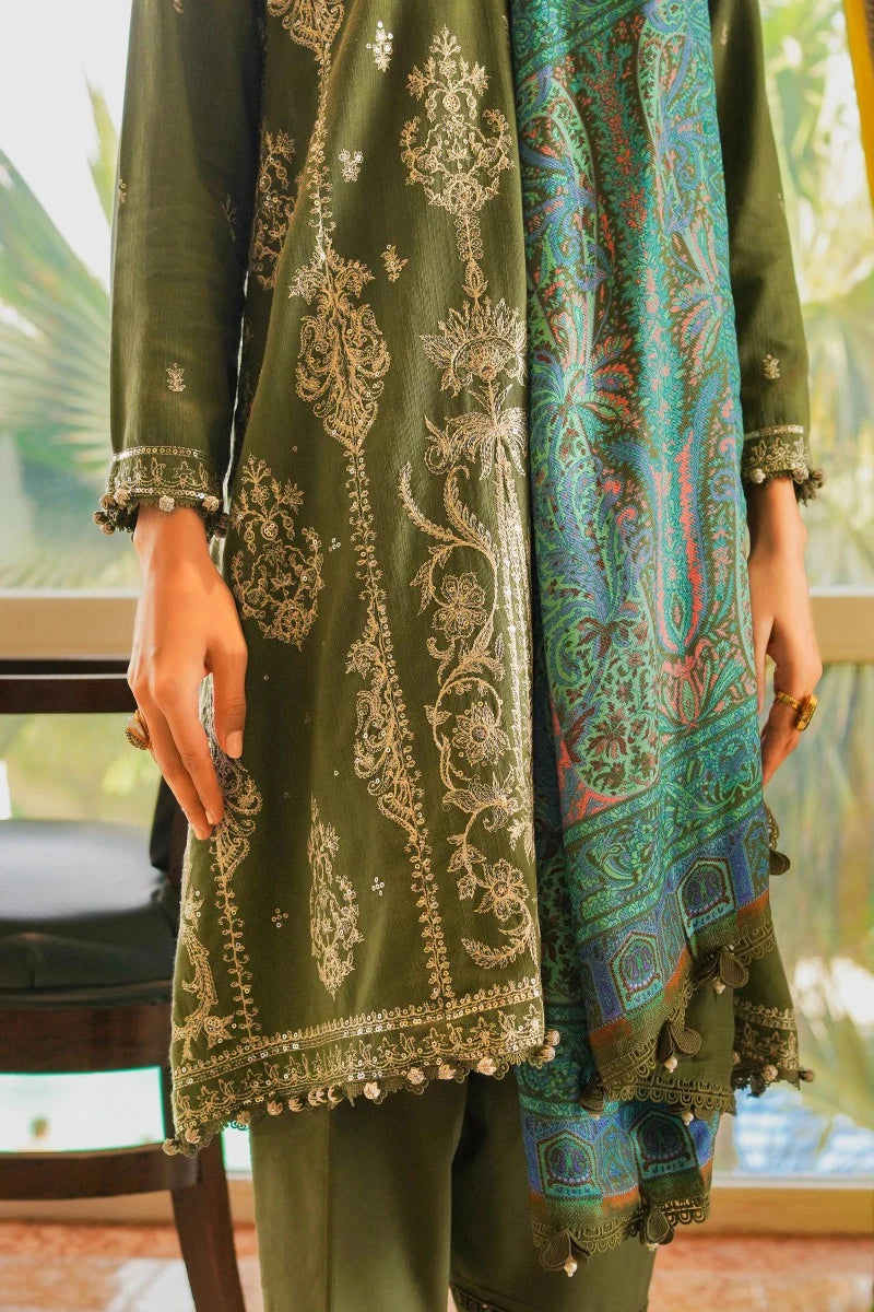 SANA SAFINAZ | UNSTITCHED 3 PIECE MUZLIN WINTER SUIT