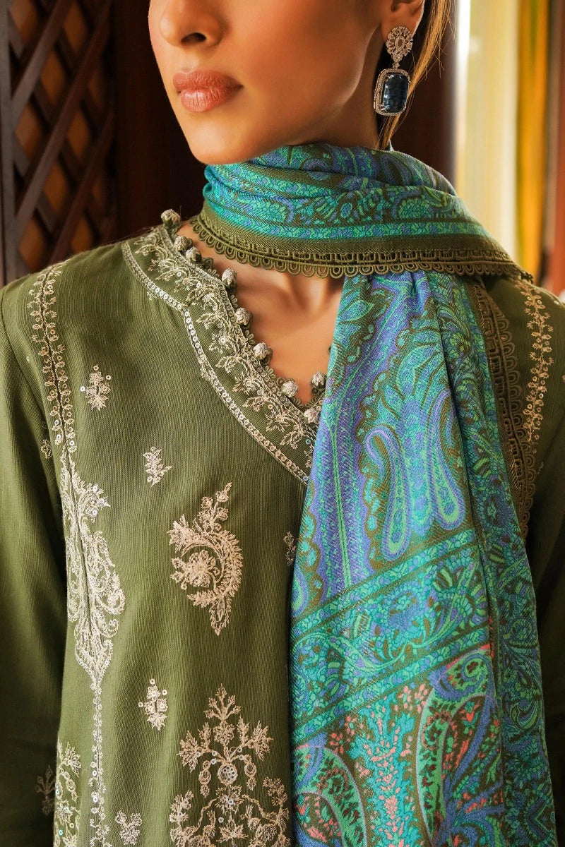 SANA SAFINAZ | UNSTITCHED 3 PIECE MUZLIN WINTER SUIT
