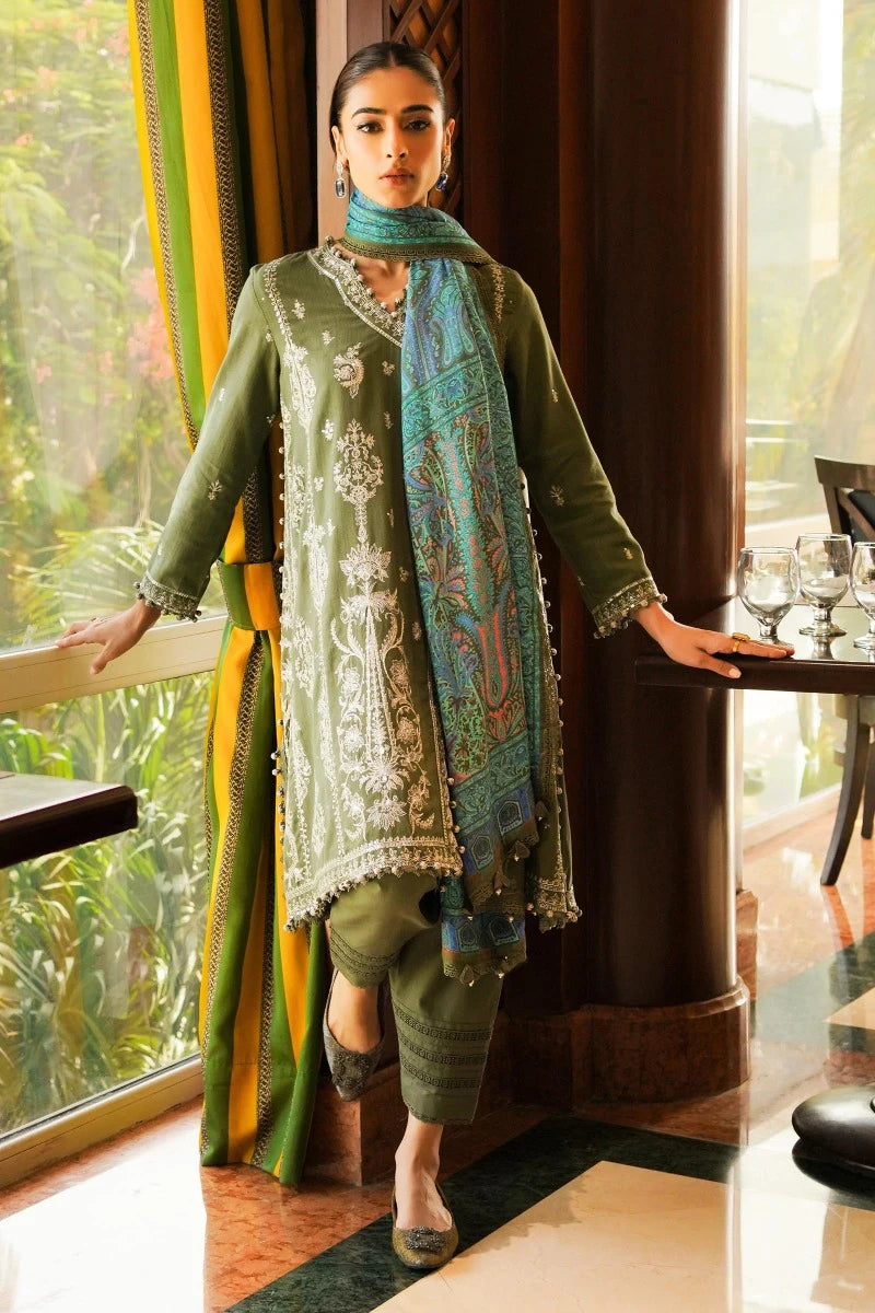 SANA SAFINAZ | UNSTITCHED 3 PIECE MUZLIN WINTER SUIT