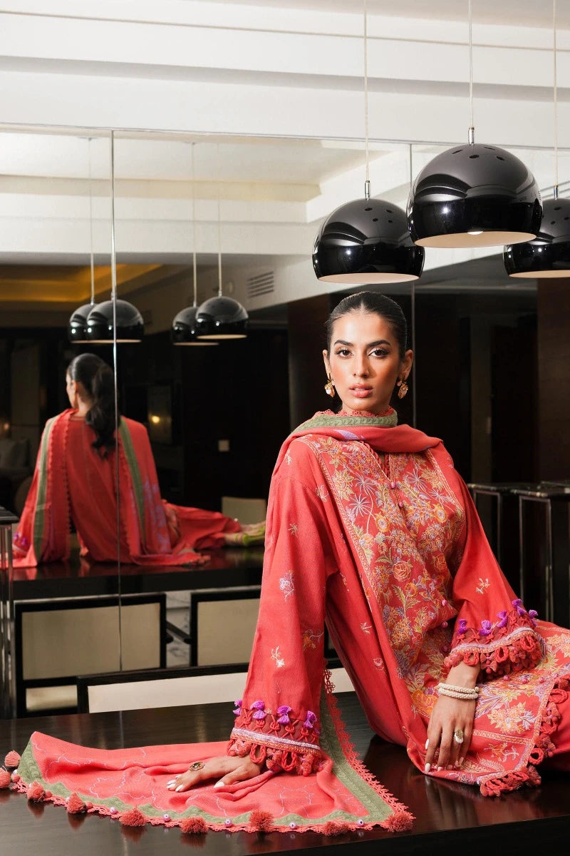 SANA SAFINAZ | UNSTITCHED 3 PIECE MUZLIN WINTER SUIT