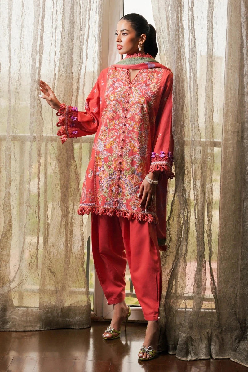 SANA SAFINAZ | UNSTITCHED 3 PIECE MUZLIN WINTER SUIT