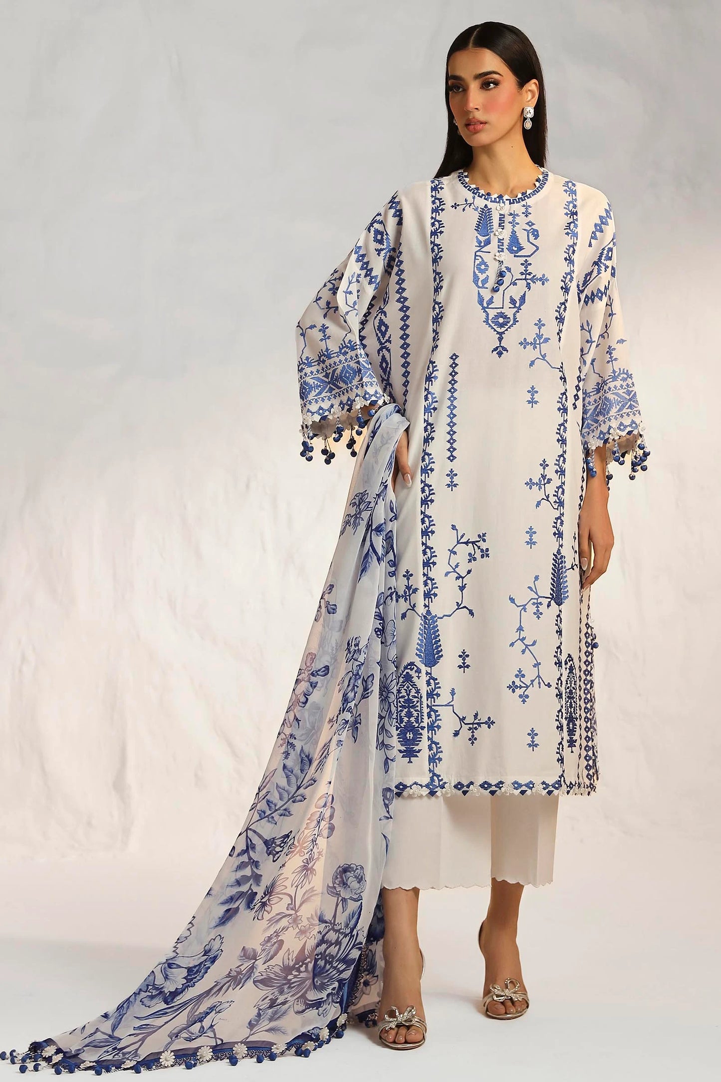SANA SAFINAZ | MUZLIN SUMMER | UNSTITCHED 3 PIECE LAWN SUIT