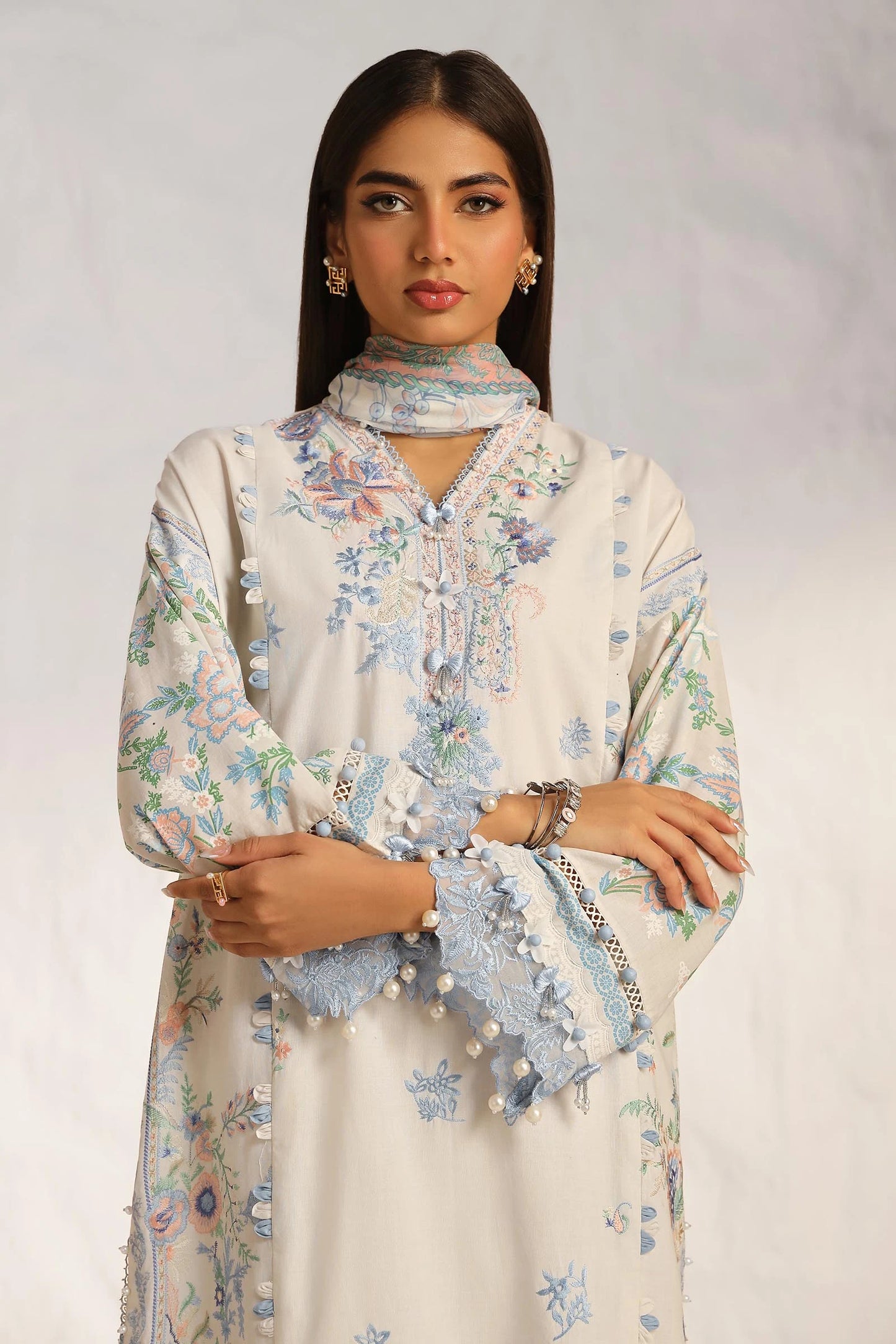 SANA SAFINAZ | MUZLIN SUMMER | UNSTITCHED 3 PIECE LAWN SUIT
