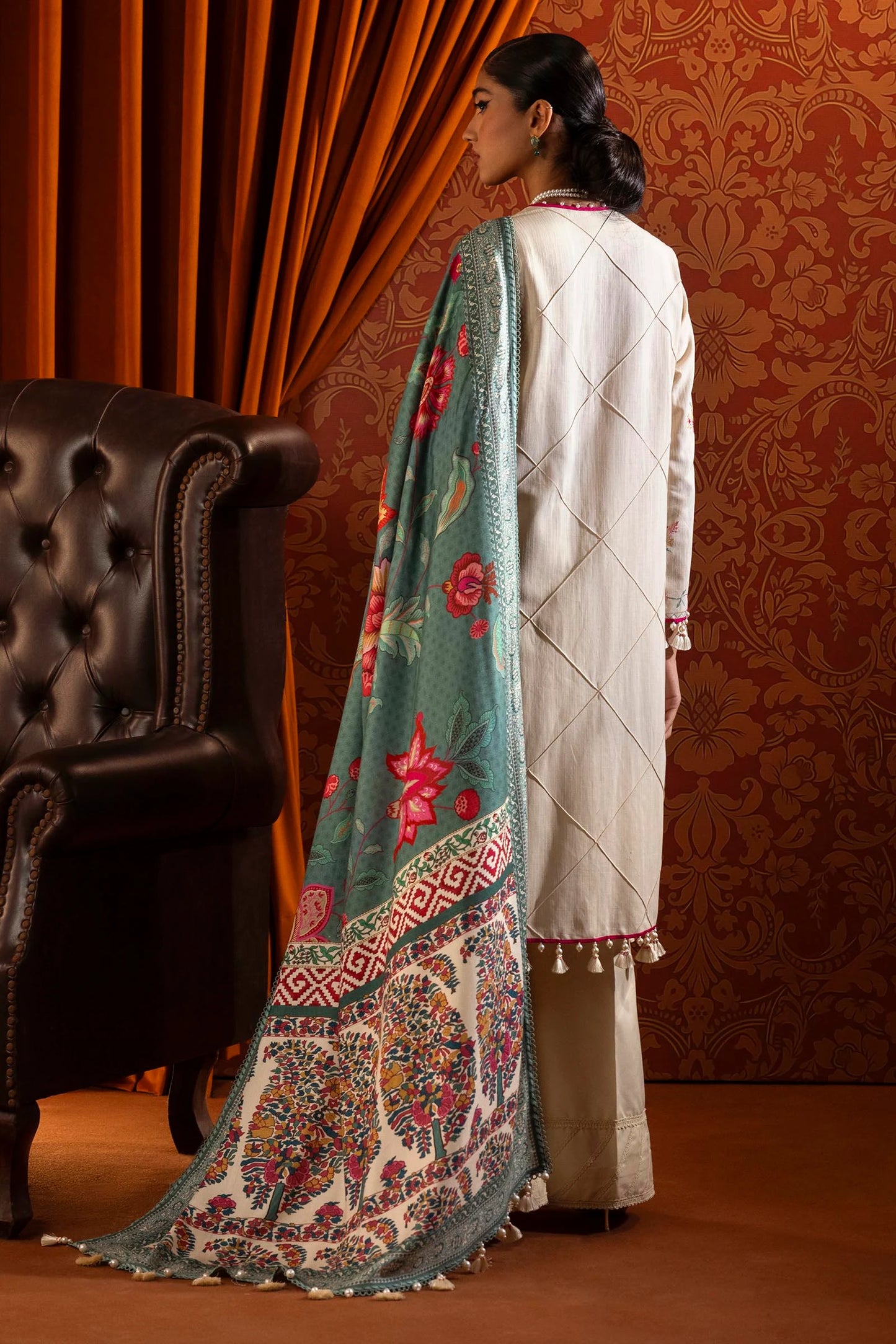 SANA SAFINAZ | UNSTITCHED MUZLIN WINTER - 3 PIECE SUIT
