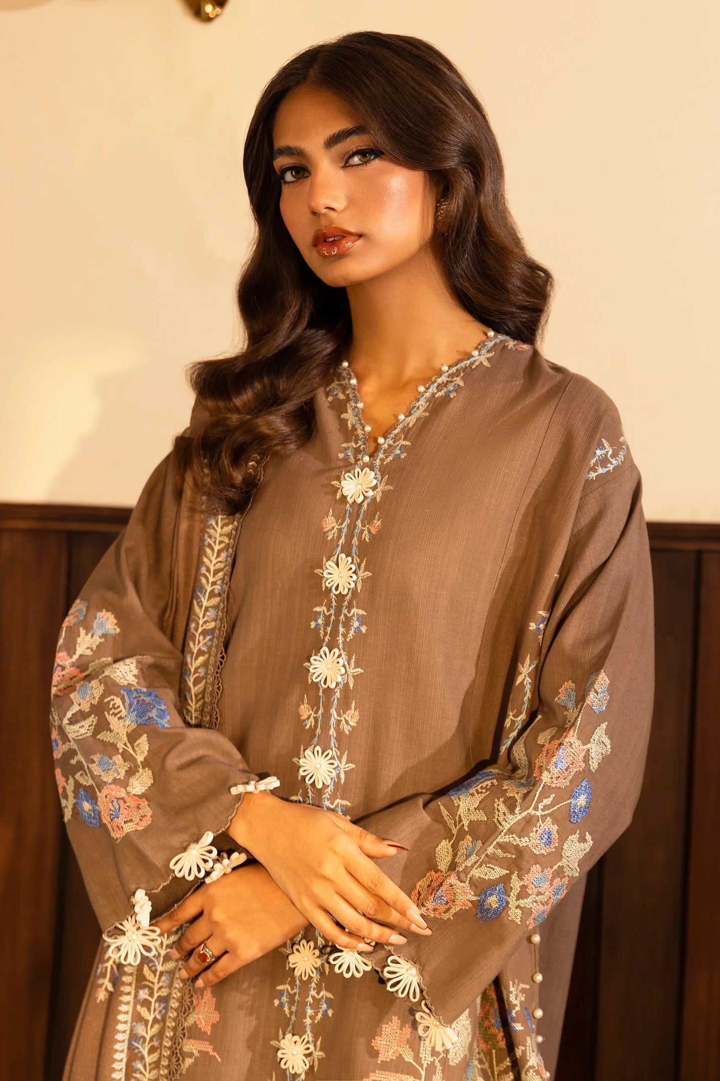 SANA SAFINAZ | UNSTITCHED MUZLIN WINTER - 3 PIECE SUIT