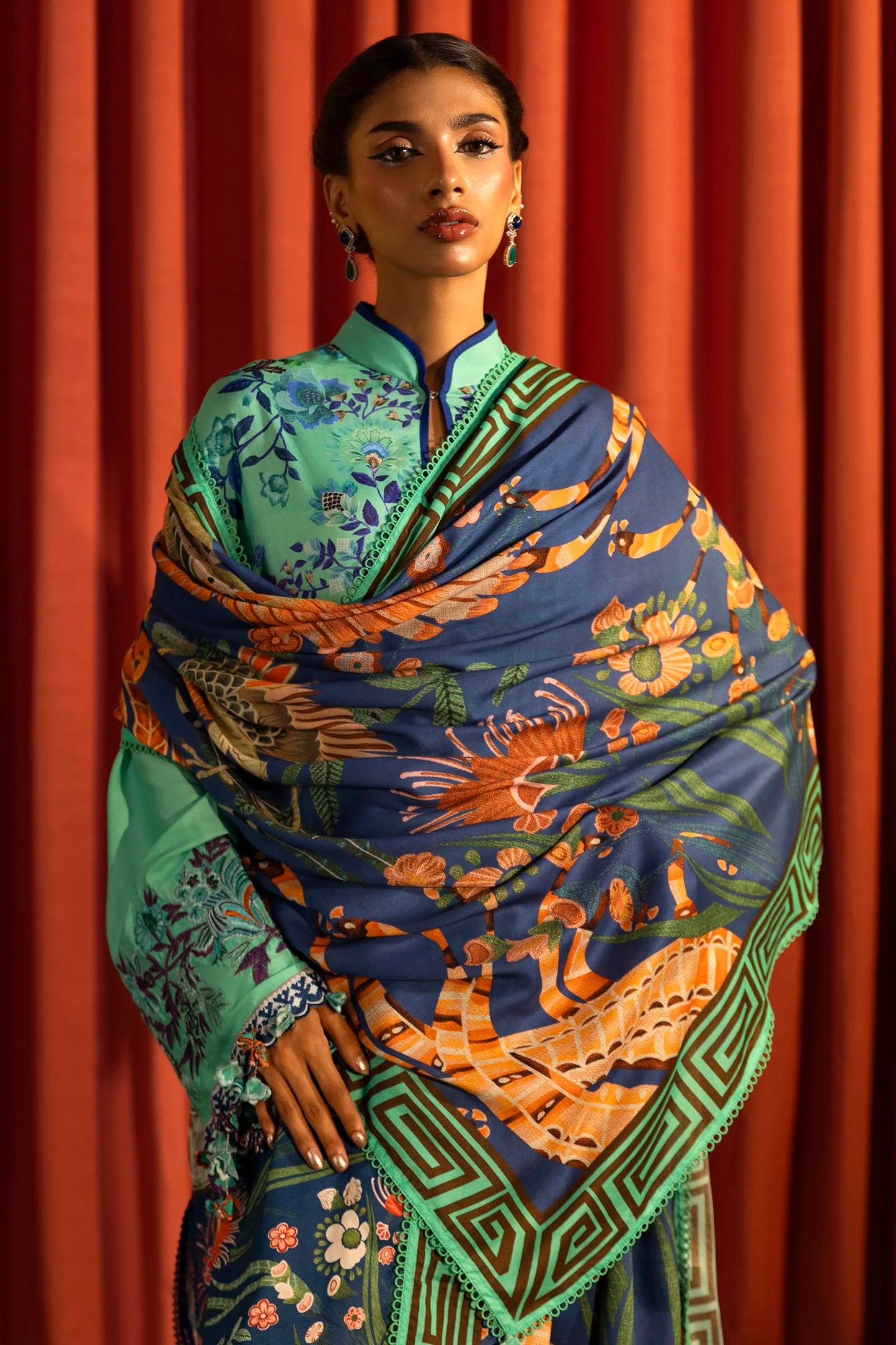 SANA SAFINAZ | UNSTITCHED MUZLIN WINTER - 3 PIECE SUIT | 22A
