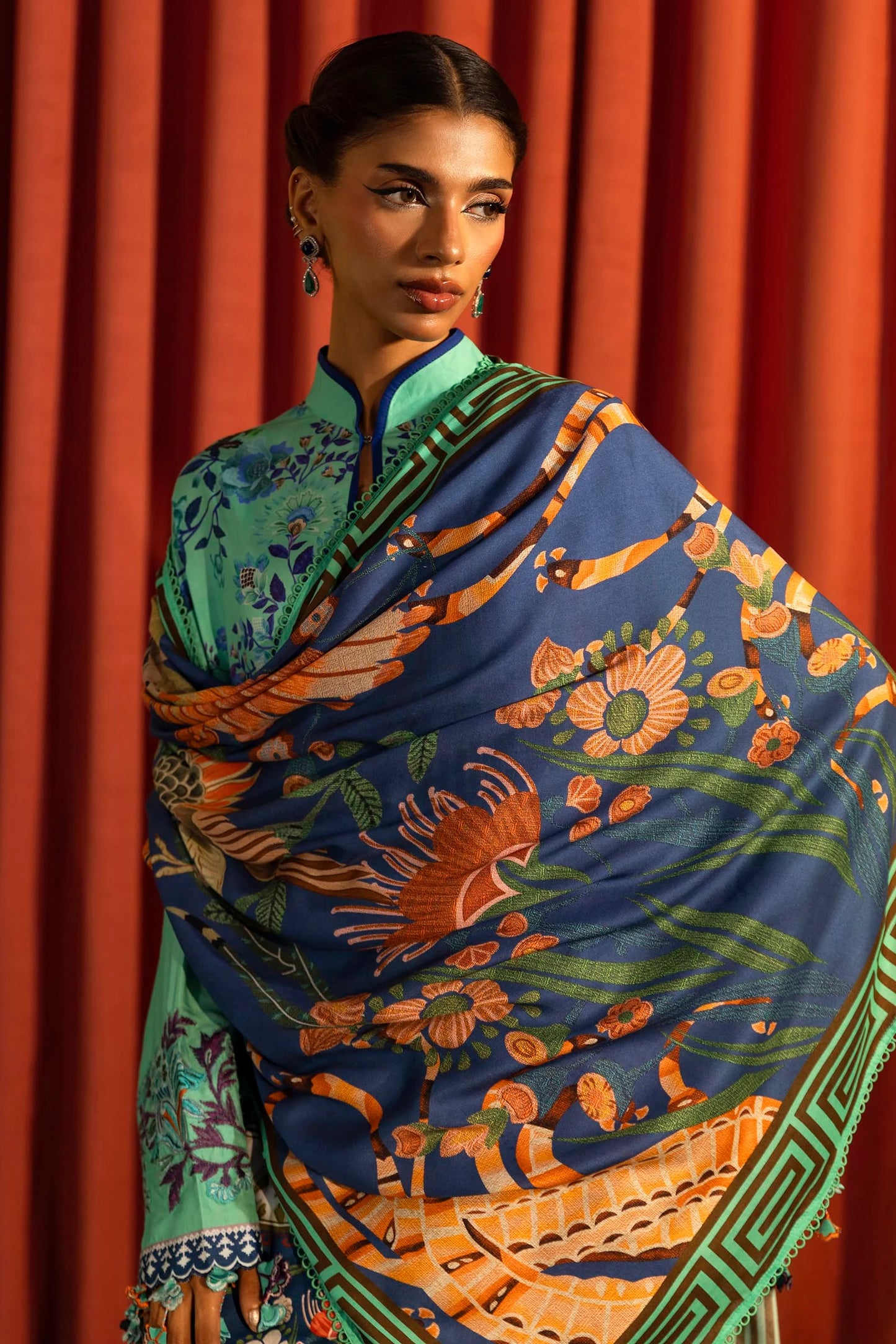 SANA SAFINAZ | UNSTITCHED MUZLIN WINTER - 3 PIECE SUIT | 22A