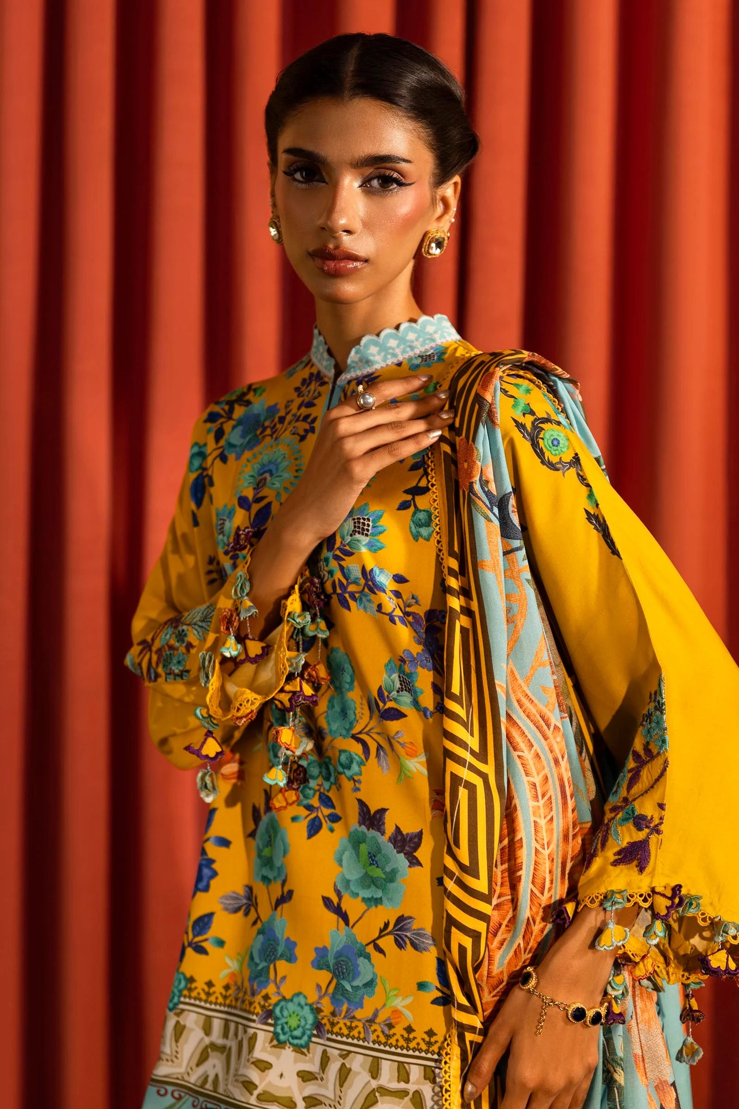 SANA SAFINAZ | UNSTITCHED MUZLIN WINTER - 3 PIECE SUIT | 22B
