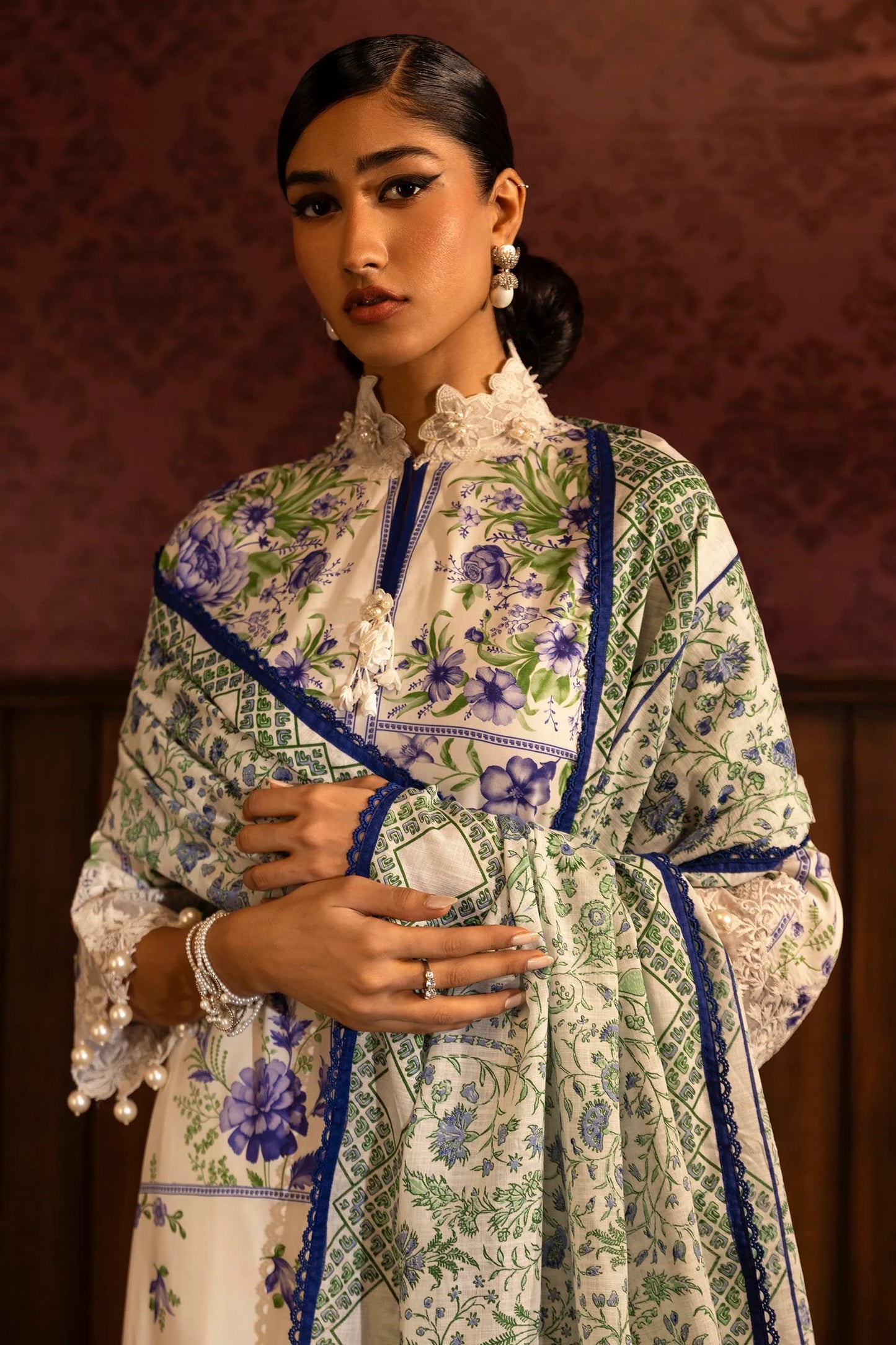 SANA SAFINAZ | UNSTITCHED MUZLIN WINTER - 3 PIECE SUIT | 24B