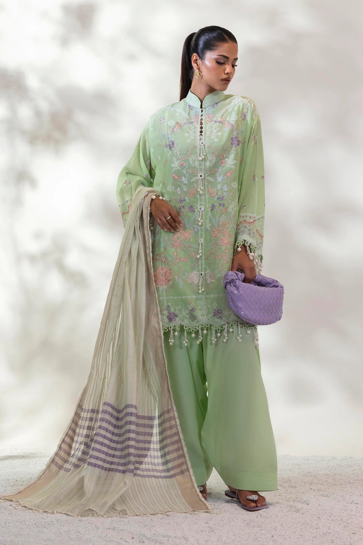 SANA SAFINAZ | UNSTITCHED MUZLIN SUMMER – 3 PIECE LAWN SUIT