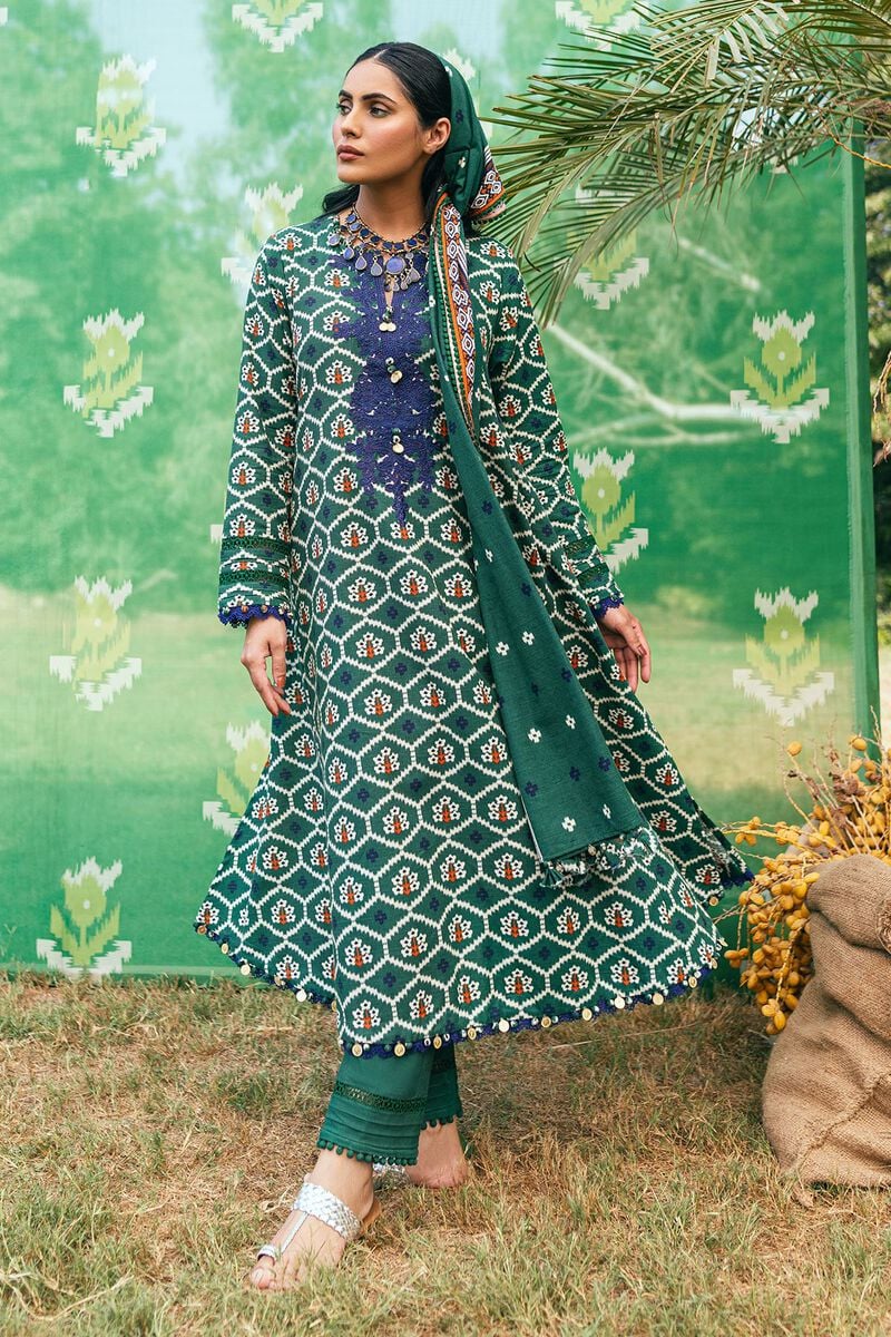 KHAADI | UNSTITCHED 2 PIECE EMBROIDERED KHADDAR SUIT