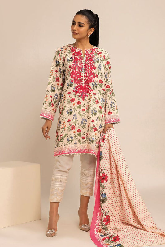 KHAADI | UNSTITCHED 2 PIECE EMBROIDERED LIGHT KHADDAR SUIT