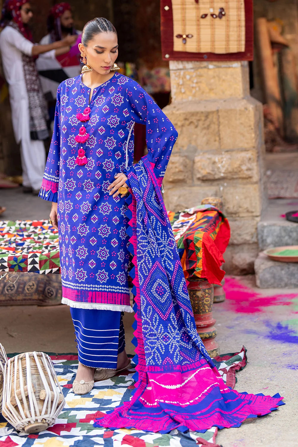 GUL AHMED | 3PC UNSTITCHED PRINTED LAWN SUIT