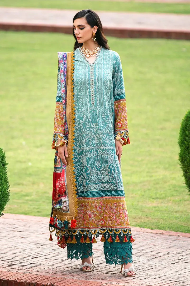 Sana Safinaz | Unstitched 3Pc Winter Luxury - Raw Silk | 4B