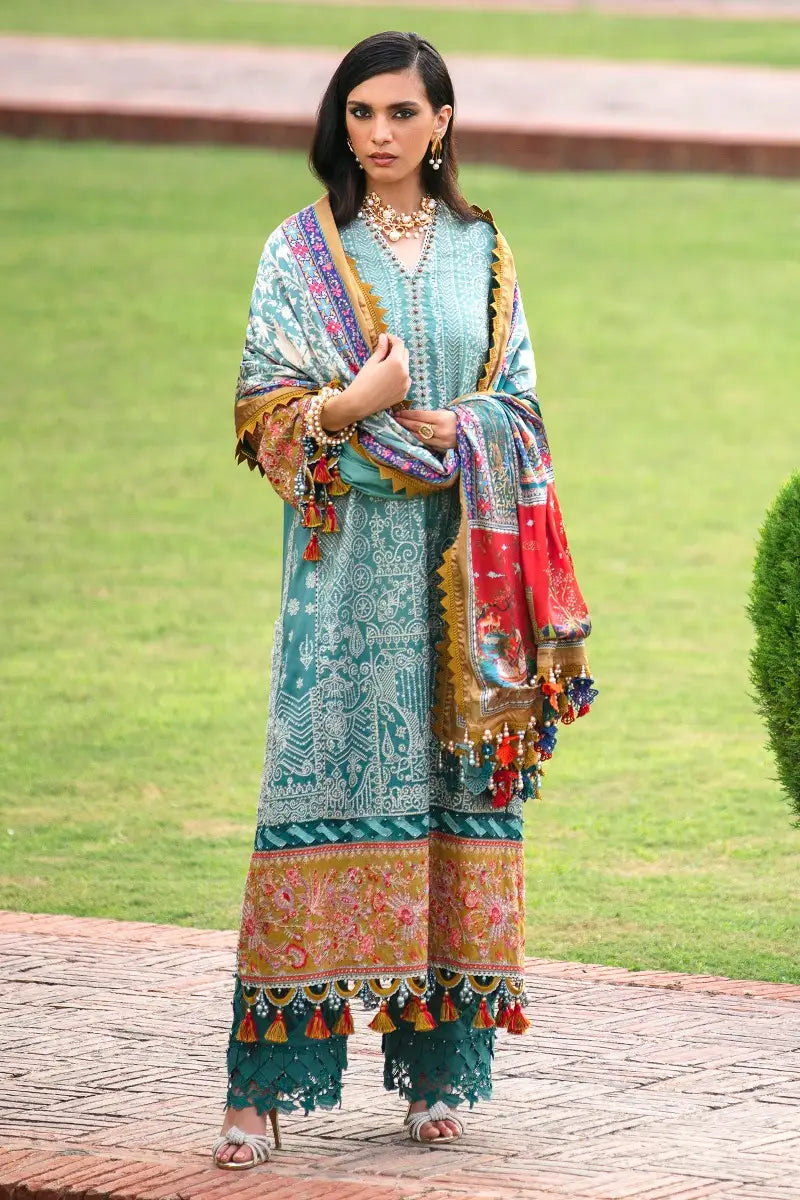 Sana Safinaz | Unstitched 3Pc Winter Luxury - Raw Silk | 4B
