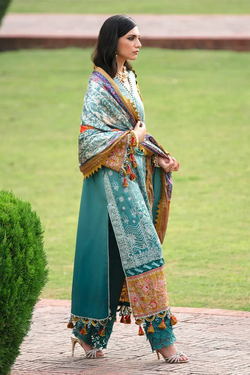 Sana Safinaz | Unstitched 3Pc Winter Luxury - Raw Silk | 4B