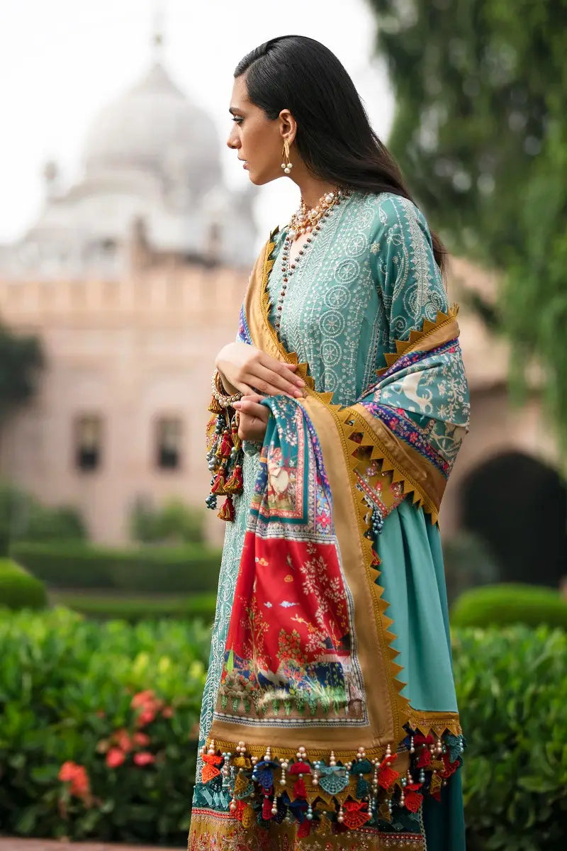 Sana Safinaz | Unstitched 3Pc Winter Luxury - Raw Silk | 4B