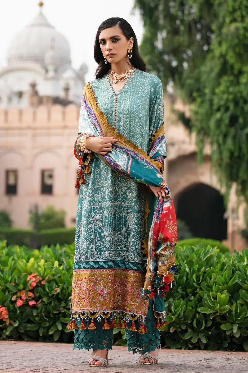 Sana Safinaz | Unstitched 3Pc Winter Luxury - Raw Silk | 4B