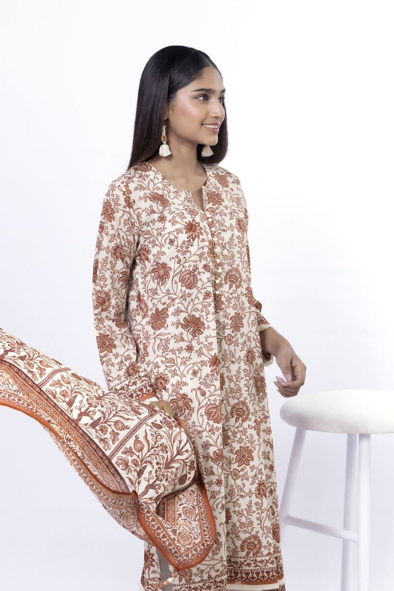 KHAADI | UNSTITCHED 3 PIECE PRINTED LAWN SUIT