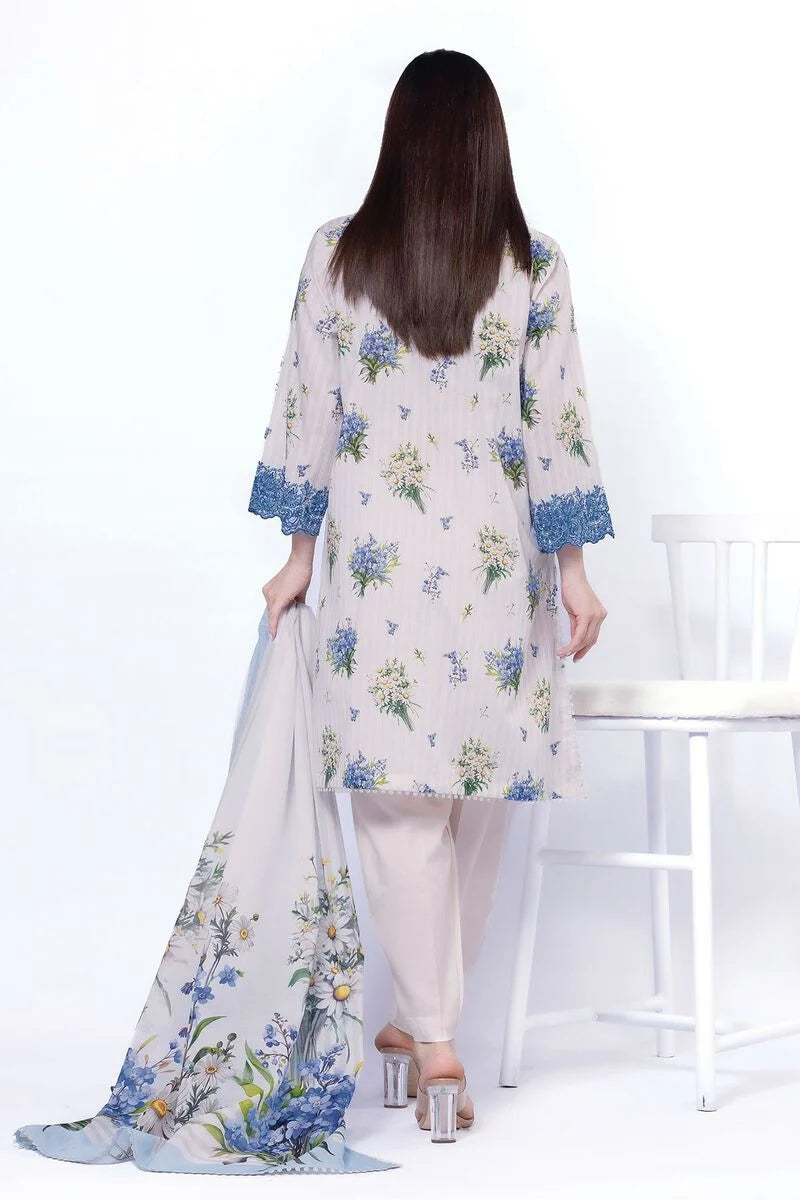 KHAADI | UNSTITCHED 3 PIECE EMBROIDERED LAWN SUIT