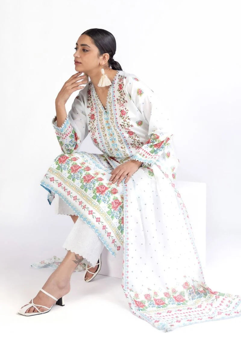 KHAADI | UNSTITCHED 3 PIECE EMBROIDERED LAWN SUIT