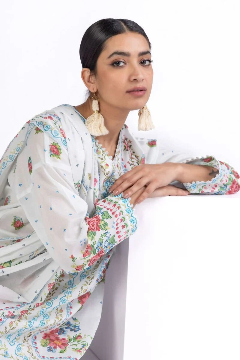 KHAADI | UNSTITCHED 3 PIECE EMBROIDERED LAWN SUIT
