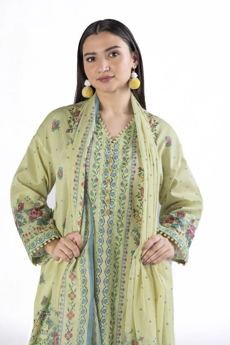 KHAADI | UNSTITCHED 3 PIECE EMBROIDERED LAWN SUIT