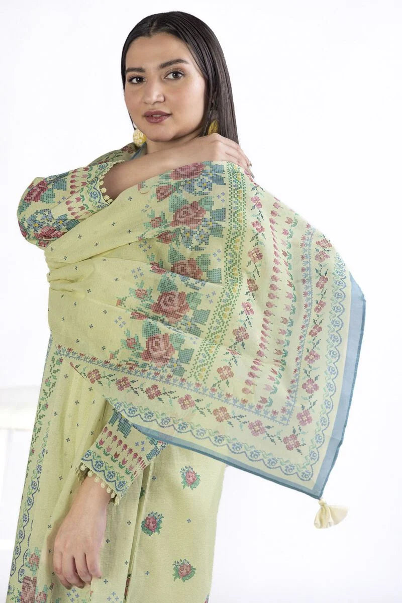 KHAADI | UNSTITCHED 3 PIECE EMBROIDERED LAWN SUIT
