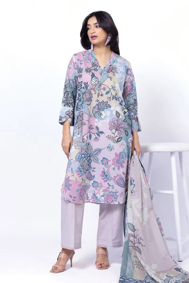 KHAADI | UNSTITCHED 3 PIECE PRINTED LAWN SUIT
