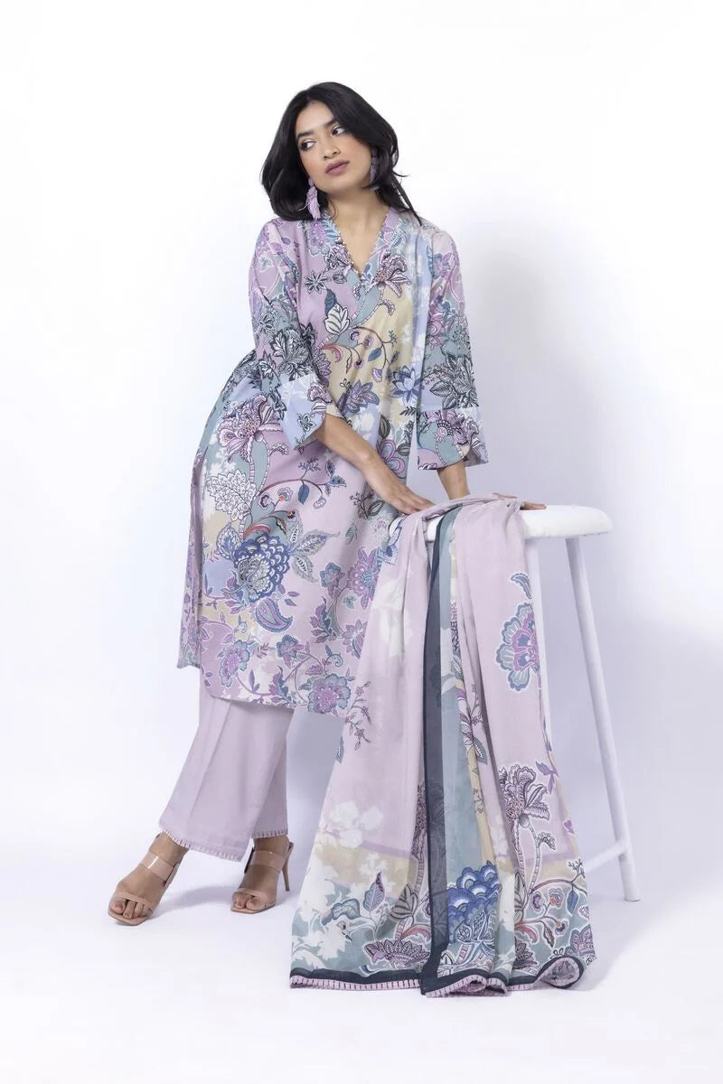 KHAADI | UNSTITCHED 3 PIECE PRINTED LAWN SUIT