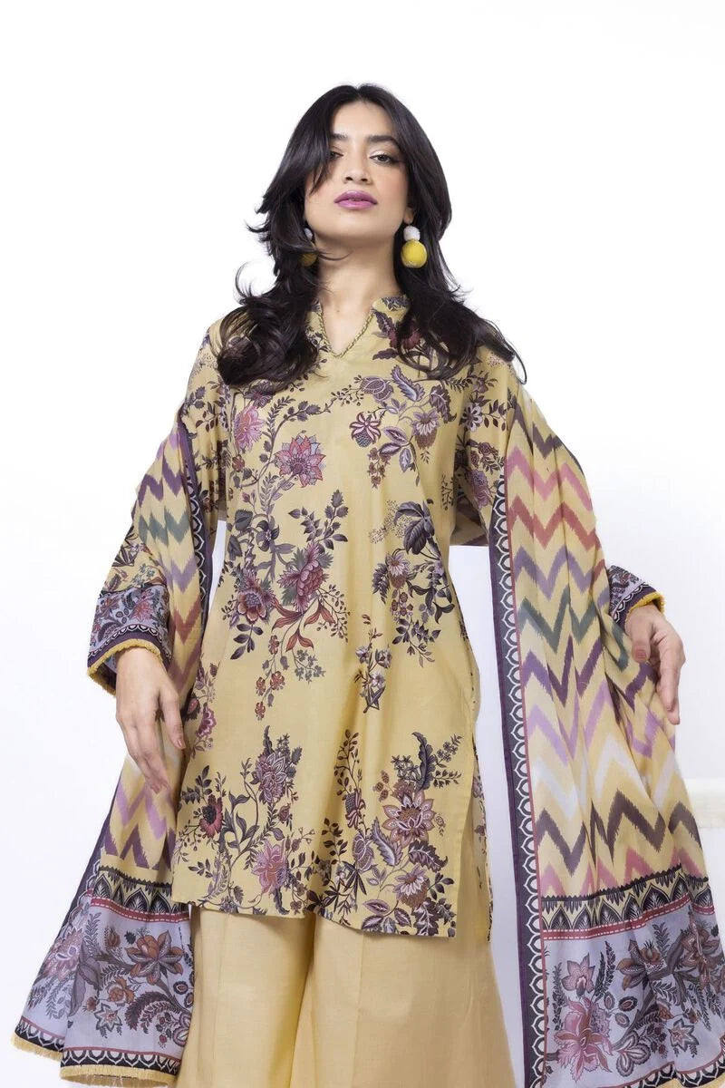 KHAADI | UNSTITCHED 3 PIECE PRINTED LAWN SUIT