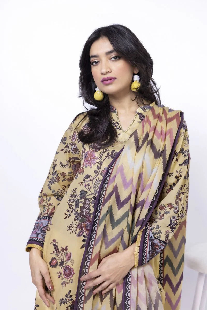 KHAADI | UNSTITCHED 3 PIECE PRINTED LAWN SUIT