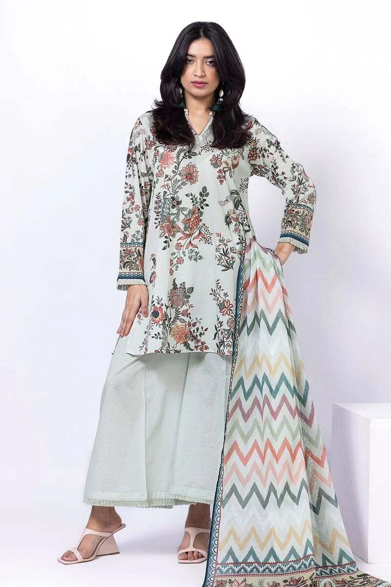 KHAADI | UNSTITCHED 3 PIECE PRINTED LAWN SUIT