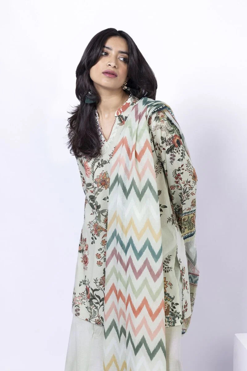 KHAADI | UNSTITCHED 3 PIECE PRINTED LAWN SUIT