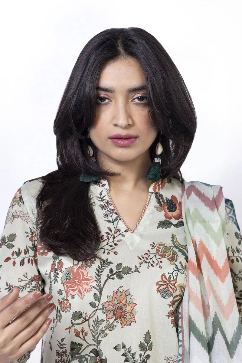 KHAADI | UNSTITCHED 3 PIECE PRINTED LAWN SUIT