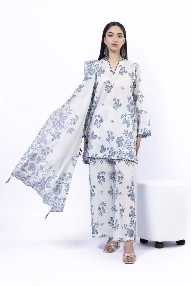 KHAADI | UNSTITCHED 3 PIECE PRINTED LAWN SUIT