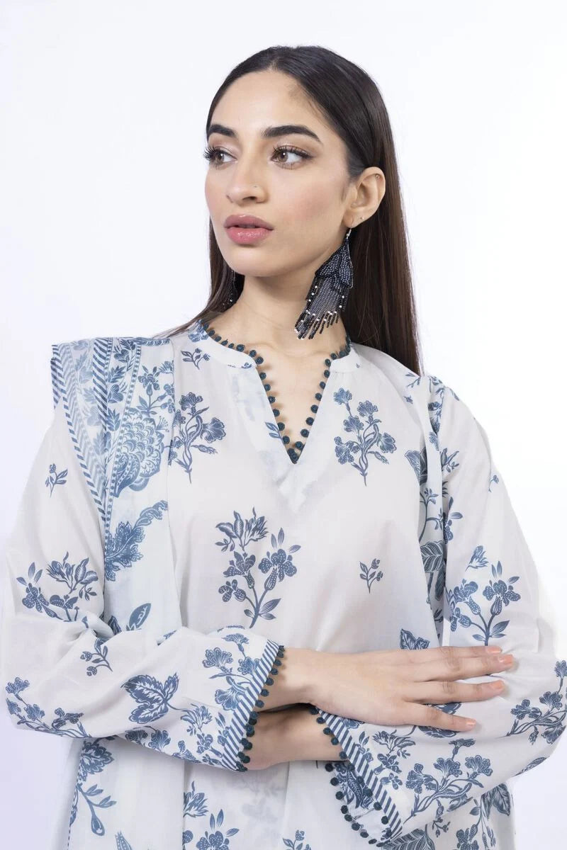 KHAADI | UNSTITCHED 3 PIECE PRINTED LAWN SUIT