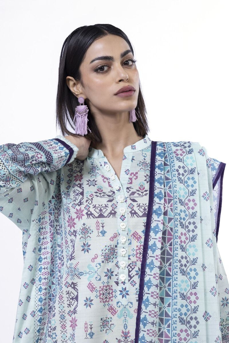 KHAADI | UNSTITCHED 3 PIECE PRINTED LAWN SUIT