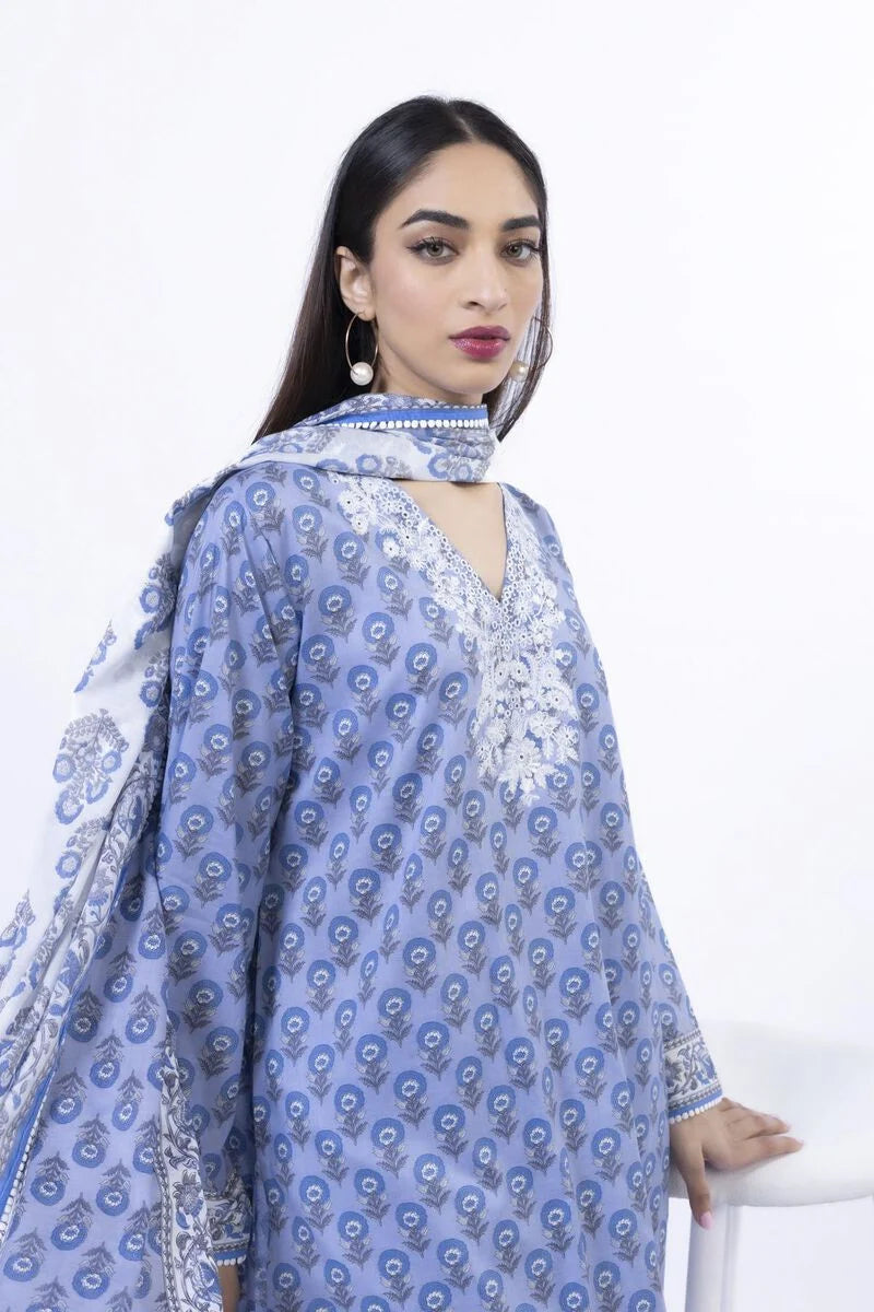 KHAADI | UNSTITCHED 3 PIECE EMBROIDERED LAWN SUIT