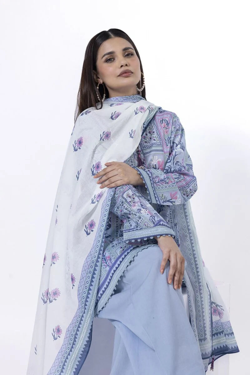KHAADI | UNSTITCHED 3 PIECE PRINTED LAWN SUIT