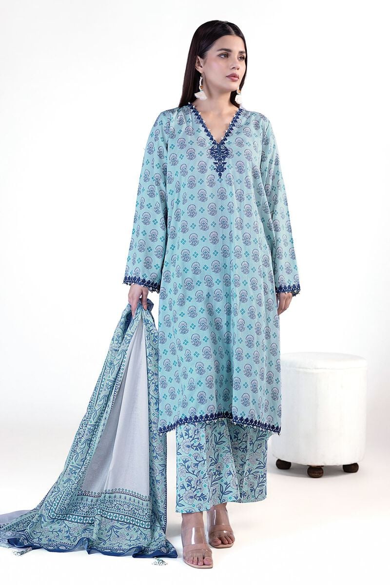 KHAADI | UNSTITCHED 3 PIECE EMBROIDERED LAWN SUIT