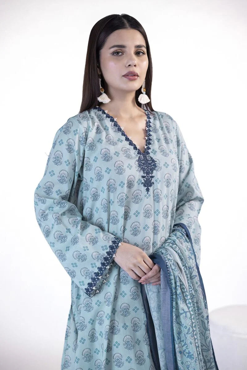 KHAADI | UNSTITCHED 3 PIECE EMBROIDERED LAWN SUIT